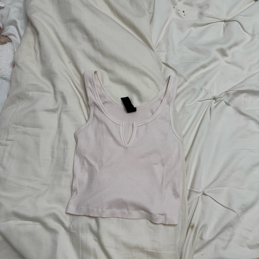 Bobi White Sleeveless Crop Camisole Top